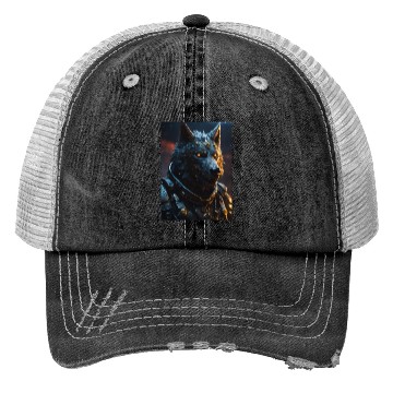 Discover a monster with the head of a wolf Trucker Hats