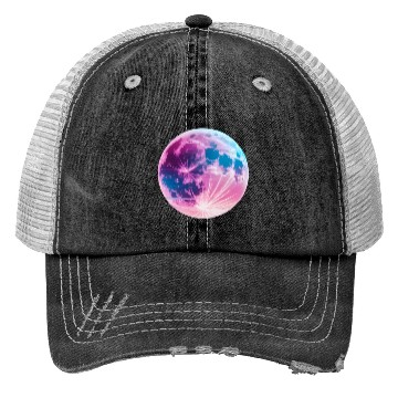 Discover Synthwave moon Trucker Hats