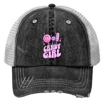 Discover Sweet Pink Candy Girl Trucker Hats