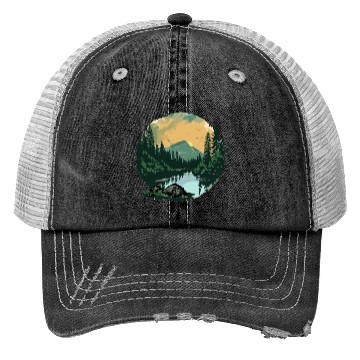 Discover Forest Bathing Japanese Nature Forest Bather Trucker Hats