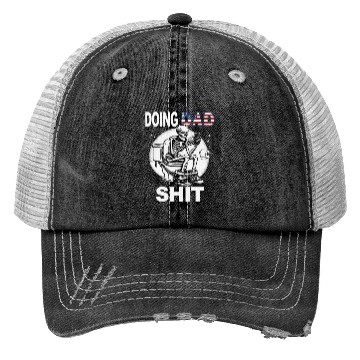 Discover Doing Hot Dad Shit US Vintage Skeleton Trucker Hats