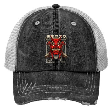 Discover Tengu Mecha Japanese Devil Tattoo Trucker Hats