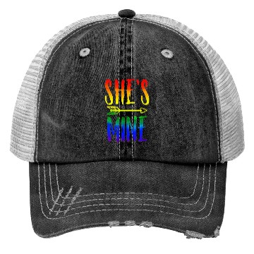 Discover I'm Hers She's Mine LGBT Pride Lesbian Couple Trucker Hats
