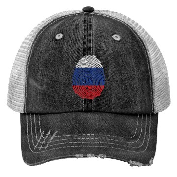 Discover Russian fingerprint flag Trucker Hats