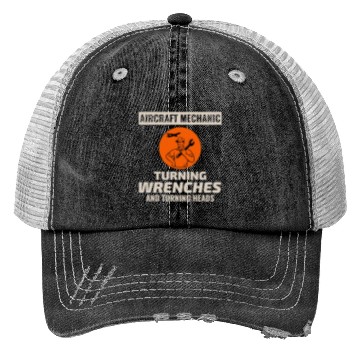 Discover Aircraft Mechanic Aviation Maintenance Technician Trucker Hats