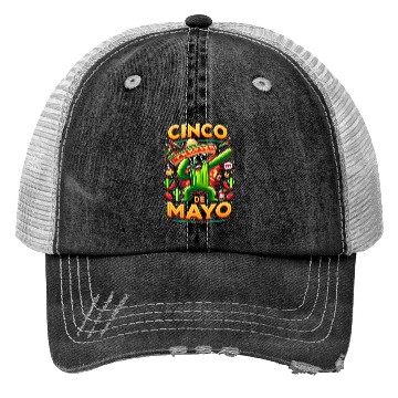 Discover Cinco de Mayo Dancing Cactus Trucker Hats