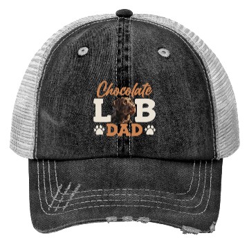 Discover Labrador Owner CHOCOLATE LAB DAD Labrador Dog Trucker Hats
