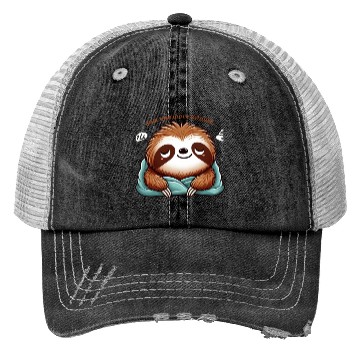 Discover Sloth Just One More Minute Trucker Hats