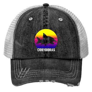 Discover Corydoras Catfish Lovers Vintage Sunset Art Design Trucker Hats