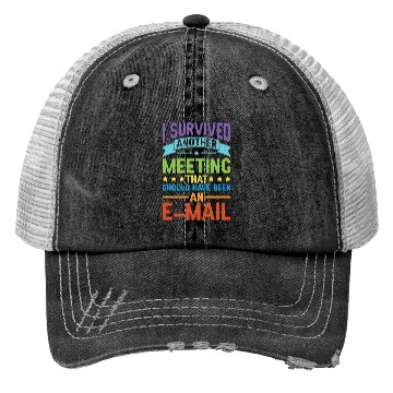 Discover I Survived Another Meeting 80 Trucker Hats