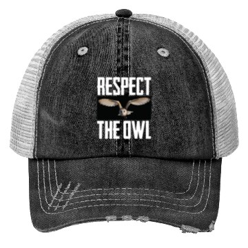 Discover Respect The Owl Photo Cute Nocturnal Bird Lover Trucker Hats