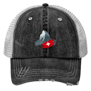 Discover Vacation Skiing, Hiking, Mountain Switzerland Trucker Hats