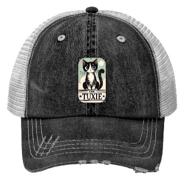 Discover Tuxedo Cats Tarot Card Trucker Hats