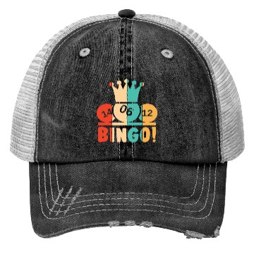 Discover Retro Daubers Professional Caller Bingo Lover Trucker Hats