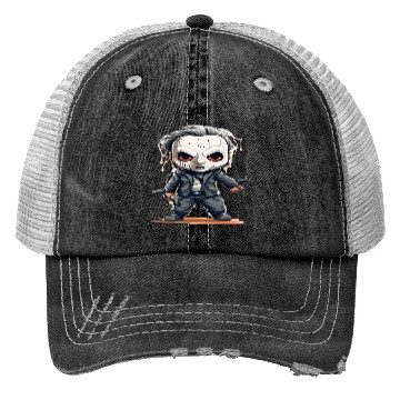 Discover Chibi Horror Icon - Cute yet Deadly Masked Charact Trucker Hats