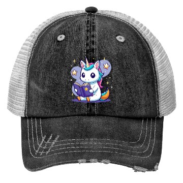 Discover Magic Unicorn Reading Trucker Hats