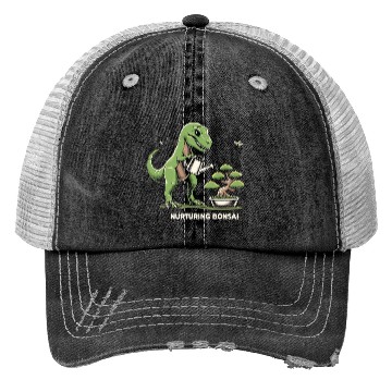 Discover T-Rex Dinosaur Gardener Bonsai Master Gardening Trucker Hats