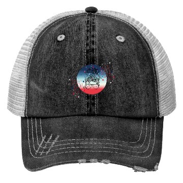 Discover 4th Of July Fireworks Messy Bun Trucker Hats