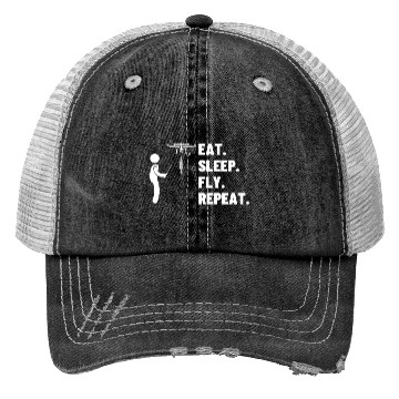 Discover Quadcopter Eat Sleep Fly Repeat Funny Drone Pilot Trucker Hats
