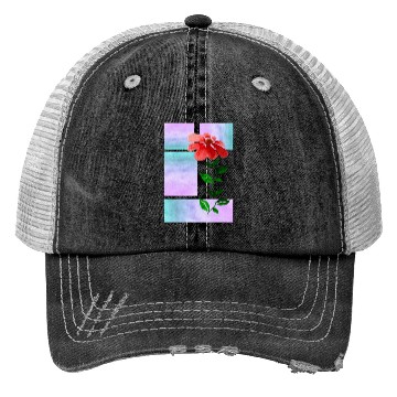 Discover Watercolor Flower Design Trucker Hats