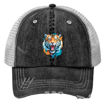 Discover Colorful Tiger Face Trucker Hats