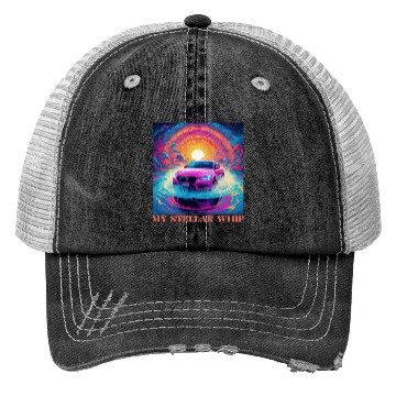 Discover Synthwave Art Futuristic Car Trucker Hats
