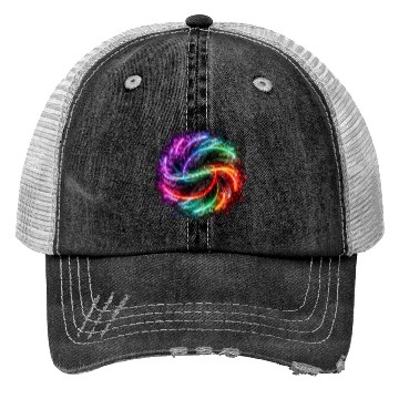 Discover Neon color ai particles Trucker Hats