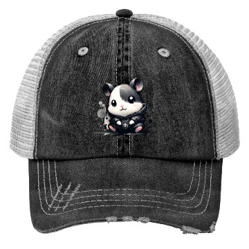 Discover Charcoal Hip Hop Hamster Trucker Hats