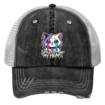 Discover Gothic Emo Cat Design For Cat Lovers And Trucker Hats