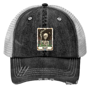 Discover May Gothic Tarot Card - Lily of the Valley & Skele Trucker Hats