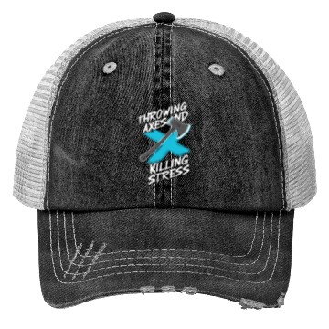 Discover Axe Throwing Enthusiasts Championship Precision Trucker Hats