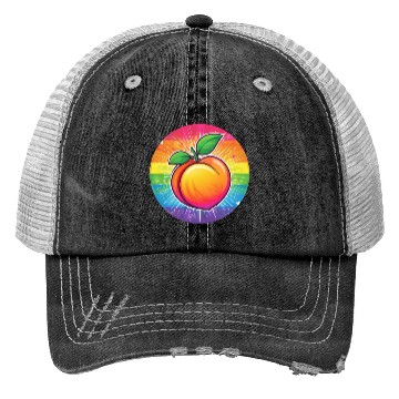 Discover LGBTQ Peach Trucker Hats