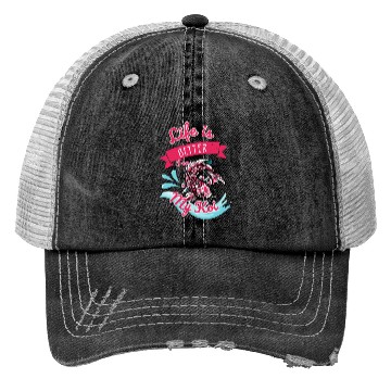 Discover Koi fish swim gracefully Trucker Hats