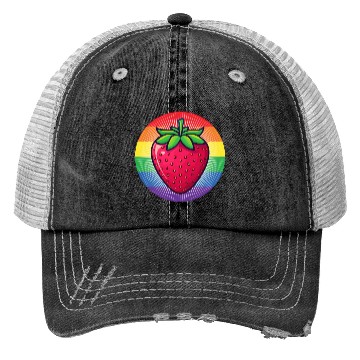Discover LGBTQ Strawberry Trucker Hats