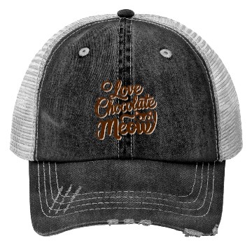Discover I love chocolate & cats Trucker Hats