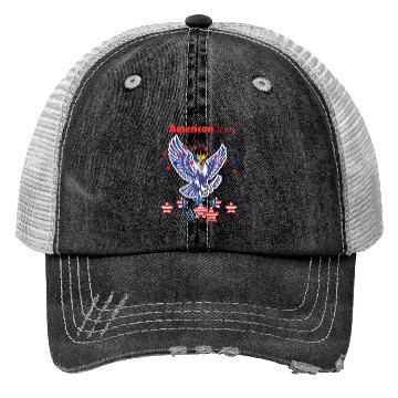 Discover American Lhasa Eagle Trucker Hats