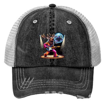 Discover Disco Ball Guitar Elk Trucker Hats