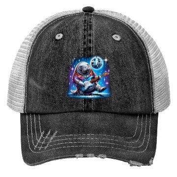 Discover Disco Ball Guitar Manatee Trucker Hats