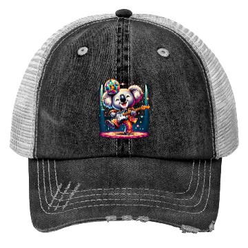 Discover Disco Ball Guitar Koala Trucker Hats