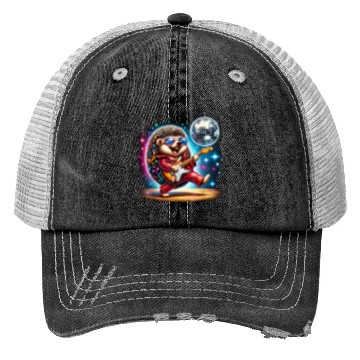 Discover Disco Ball Guitar Hedgehog Trucker Hats