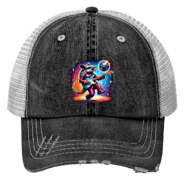 Discover Disco Ball Guitar Armadillo Trucker Hats