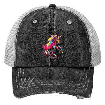 Discover Unicorn Rainbow Animal Zoo Trucker Hats