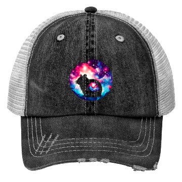 Discover Cool Hamster Galaxy Space Art Trucker Hats