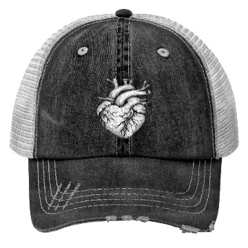 Discover Logo in human hard Trucker Hats