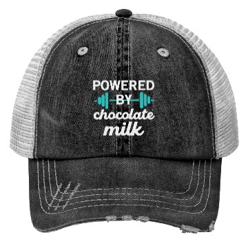 Discover Powered by Chocolate Milk - Weight Lifting Trucker Hats