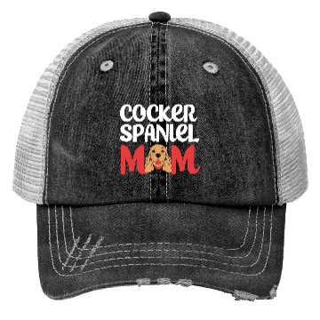 Discover Cute Dog Lover Brown Cocker Spaniel Mom Trucker Hats