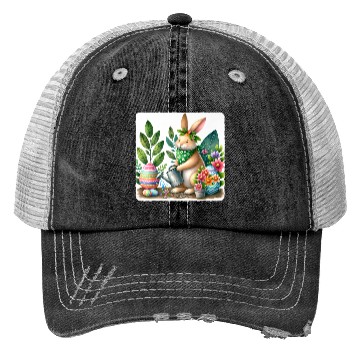 Discover Rabbit Planting Garden Easter Bandana Trucker Hats