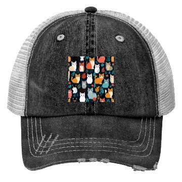 Discover Catty Camouflage Trucker Hats