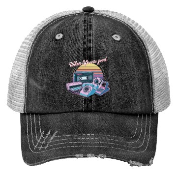 Discover 80's When Life was Good Gadgets in Synthwave Trucker Hats