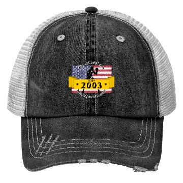 Discover 21st birthday Alive and kickin since 08/2003 Trucker Hats